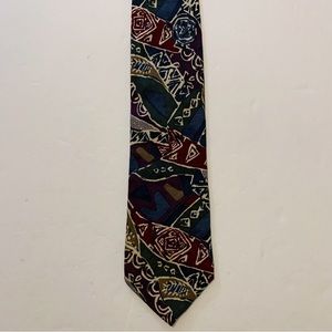 Vintage 90s Structure Silk Tie